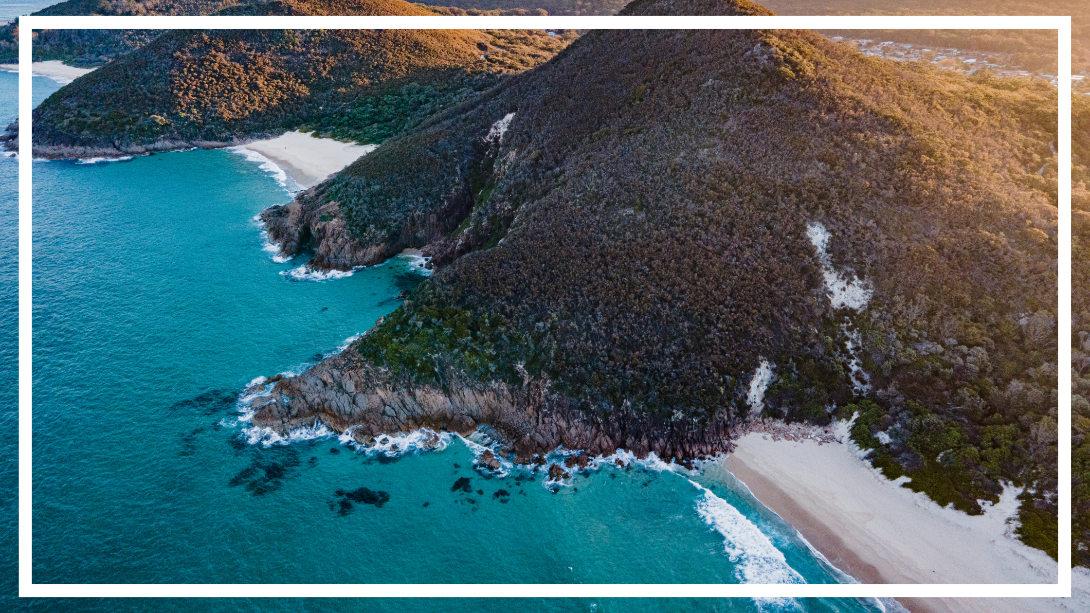 Aerial view of Zenith Beach, Shoal Bay, Port Stephens