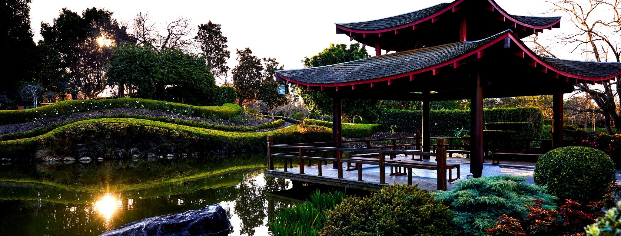 The scenic grounds of the Hunter Valley Gardens, Pokolbin in the Hunter Valley, New South Wales