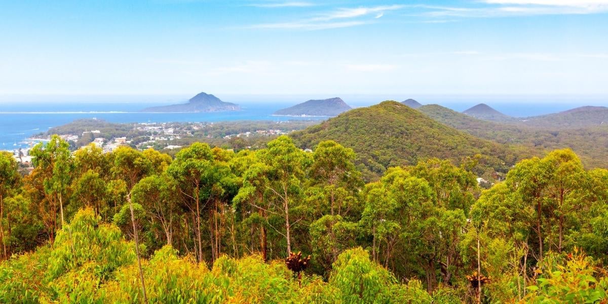 View from Gan Gan Lookout Port Stephens NSW