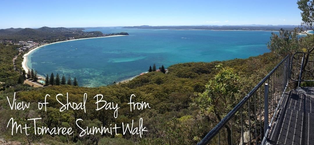 View of Shoal Bay from Mt Tomaree, Port Stephens NSW 