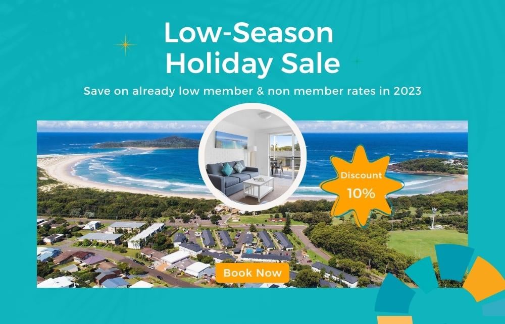 Seaside Holiday Resort Fingal Bay Low Season Holiday Sale 2023-1