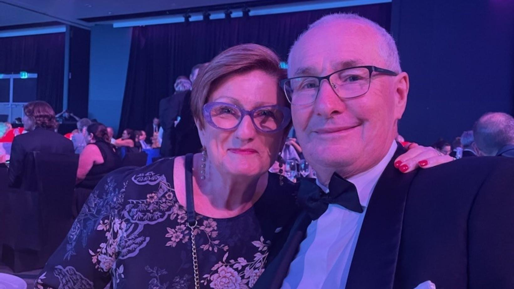 CEO Ken Conway and partner Beth at the Australian Tourism Awards 2021 ceremony on the Sunshine Coast March 2022