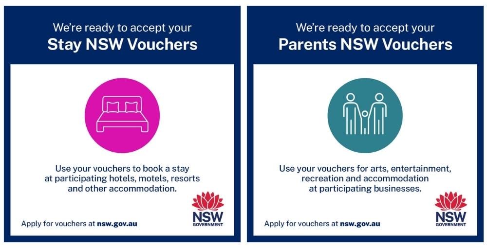 Stay NSW & Parents NSW Vouchers Club Holiday Resorts 