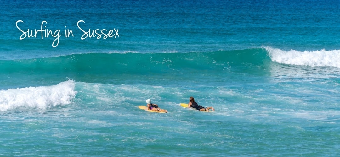 Surfing in Sussex Inlet, NSW South Coast Australia