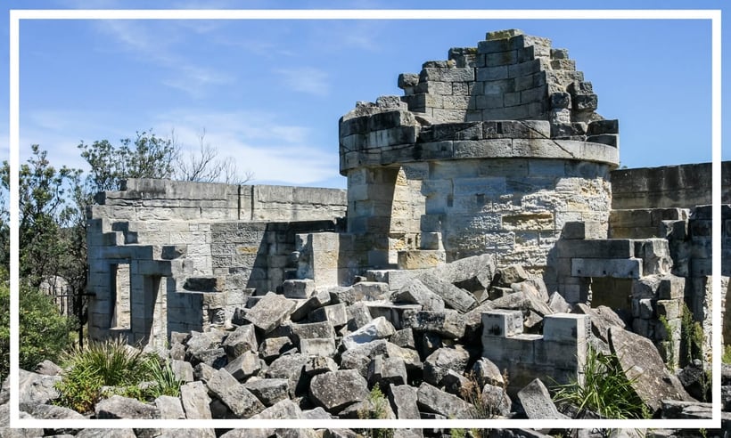 Ruins of Cape St George Lighthouse, Jervis Bay, NSW, Australia 