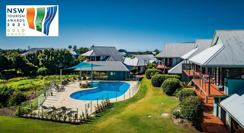 Riverside Holiday Resort Gold Winners at the NSW Tourism Awards 2021 for Excellence in Accessible Tourism and Self-Contained Accommodation and enters Hall of Fame-2