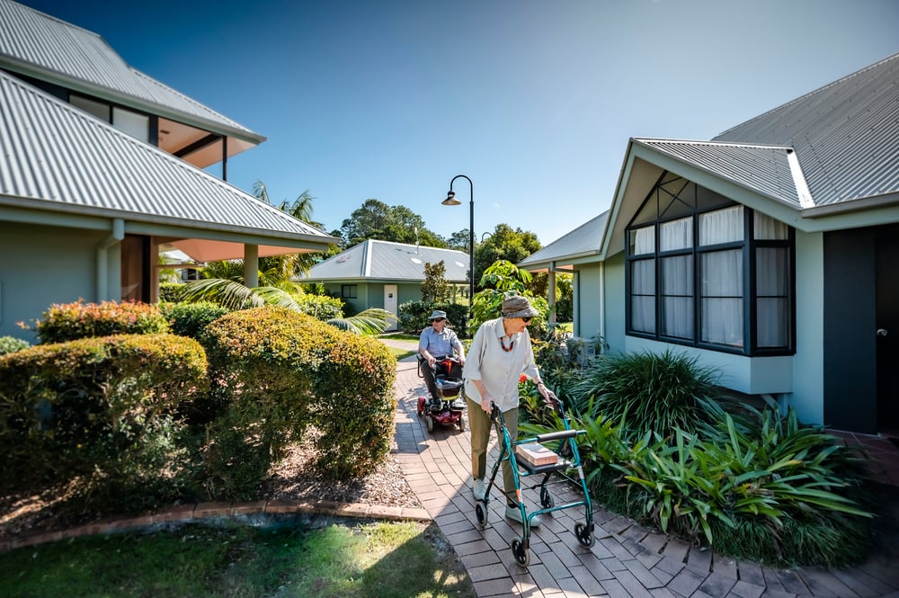 Riverside Holiday Resort  Guests using our Accessible Pathwaysjpg