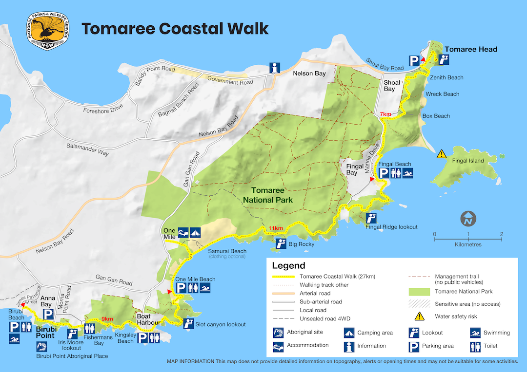 Tomaree Coastal Walk Map