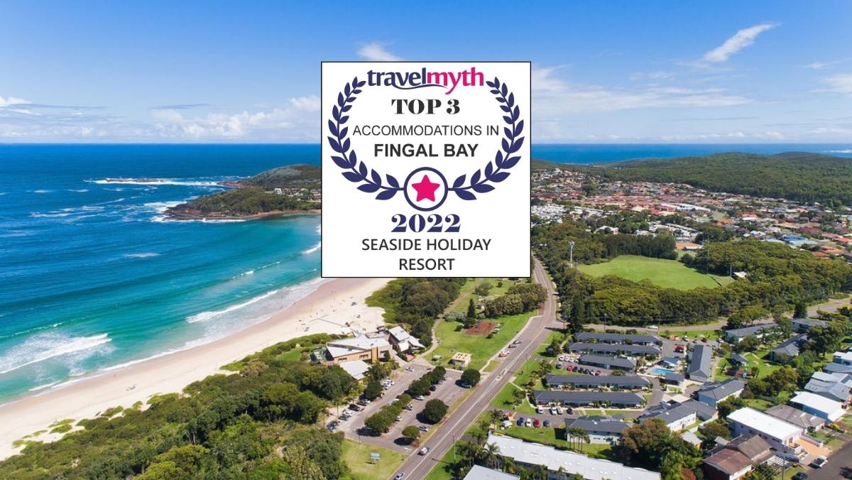 Seaside Holiday Resort ranked Top 3 Accommodation in Fingal Bay Port Stephens by Travelmyth for 2022