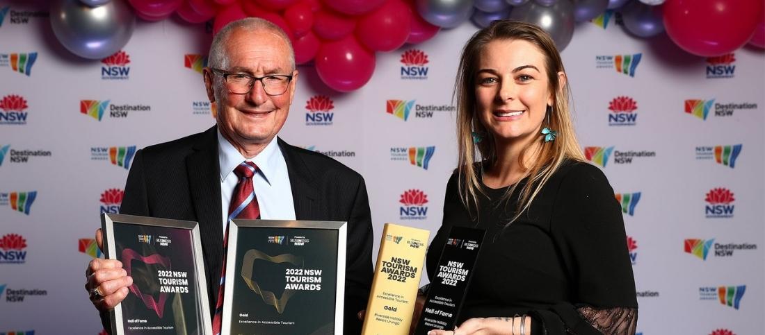 Riverside Holiday Resort Urunga NSW win Gold and Hall of Fame Awards at the NSW Tourism Awards 2022