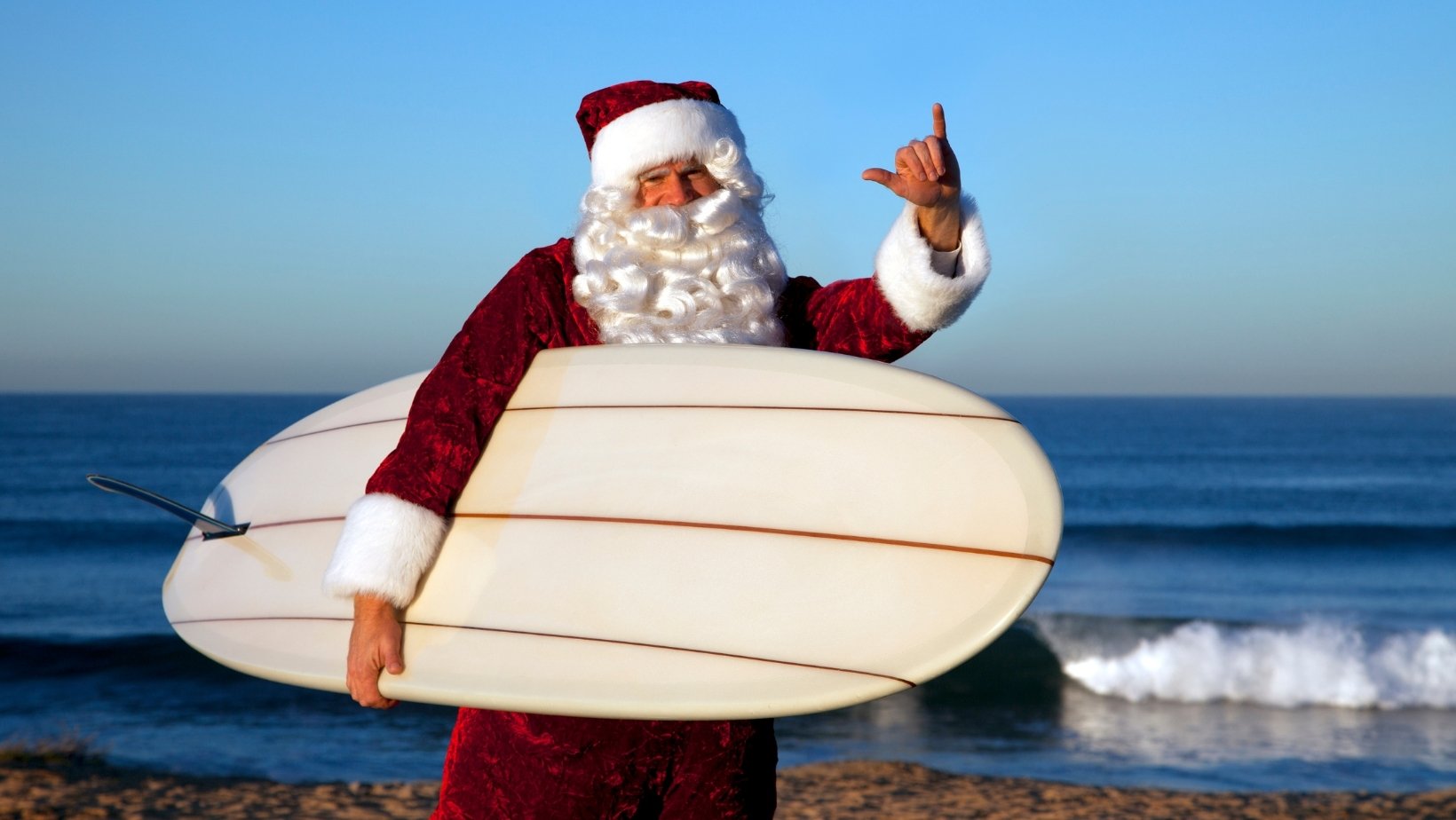An Australian Christmas with Santa on the beach