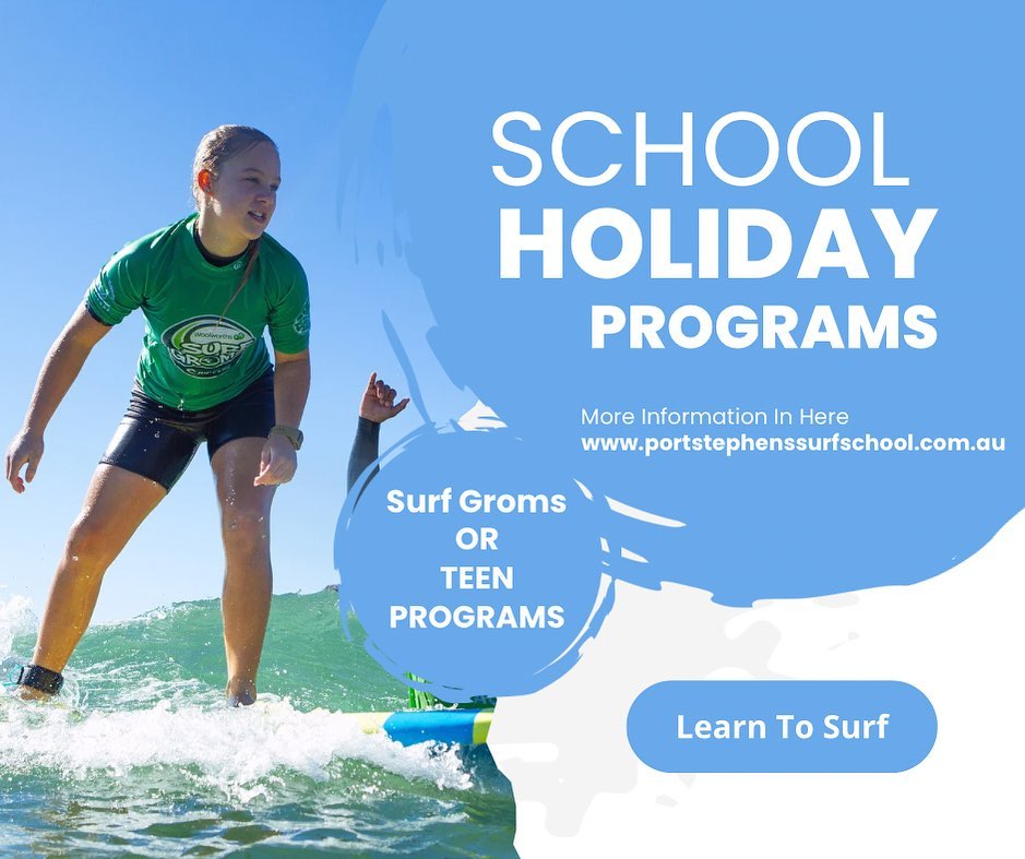 Looking for things for your children to do this summer? Port Stephens Surf School are running learn to surf programs for SurfGrom and Teens this summer.